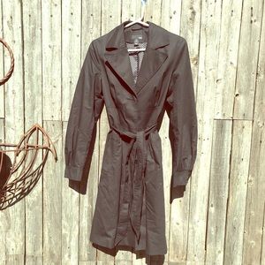 black H&M rain jacket